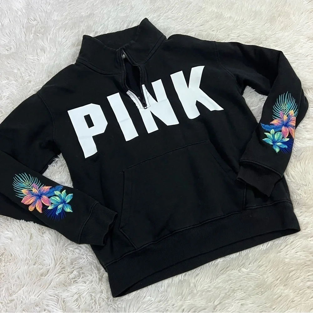 PINK Victoria's Secret Half Zip Pullover Sweater Size XS - Picture 2 of 10